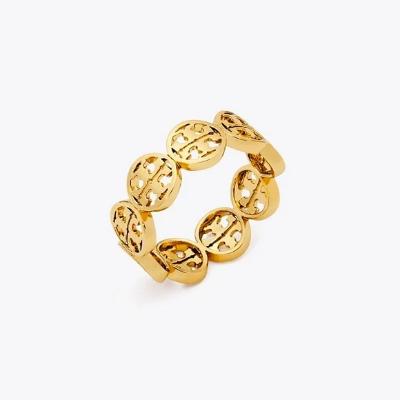 Tory Burch Monogram Gold Ring - Picture 2 of 9